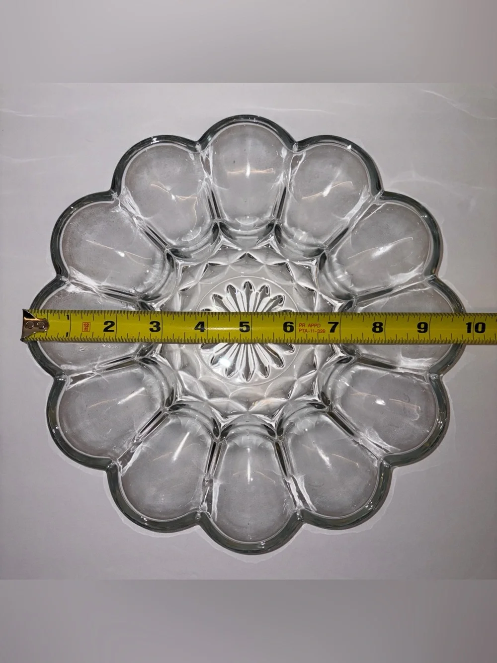 Clear Glass Flower-Shaped Serving Platter Home Dining